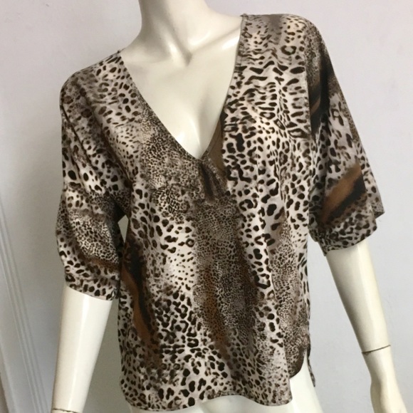 NEW SILK TOP XS & S BY SIGAL A LOS ANGELES - Picture 1 of 2